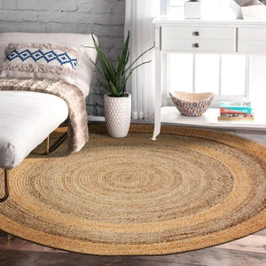 Boutique Jute 12032NGY Natural/Grey Rug - Baconco