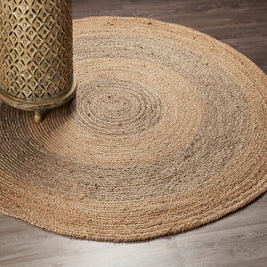 Boutique Jute 12032NGY Natural/Grey Rug - Baconco