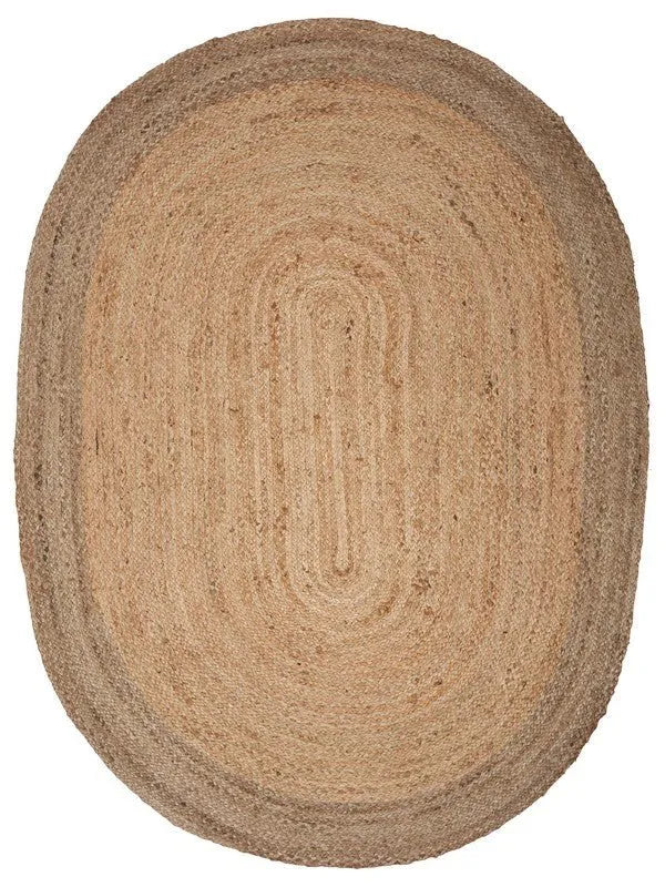 Boutique Jute 12035NGY Natural/Grey Rug - Baconco