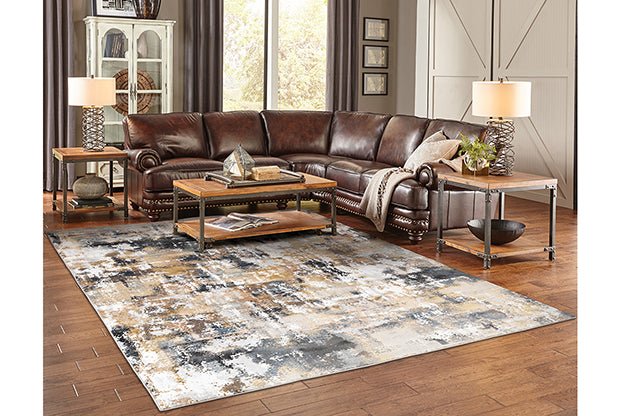 Bowen 4928X Grey Gold Rug - Baconco