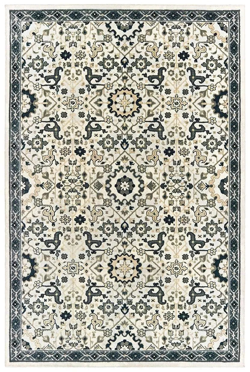 Bowen 73J Ivory Navy Rug - Baconco