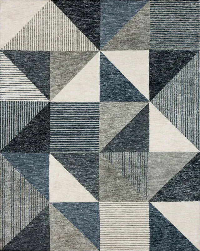 Bowen R1147 202 Oblique Blue Rug - Baconco