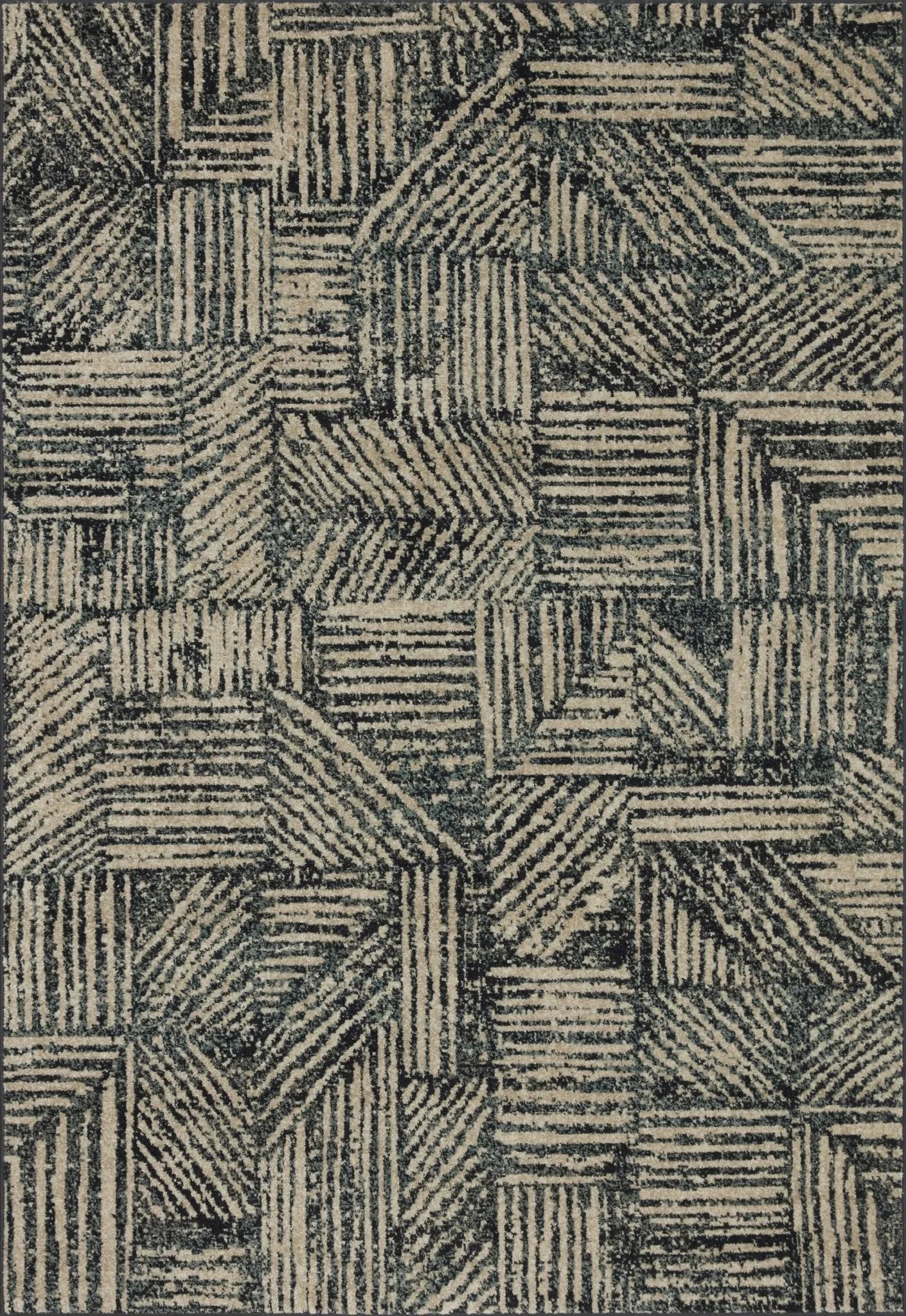 Bowery Bow-01 Midnight/Taupe Rug - Baconco