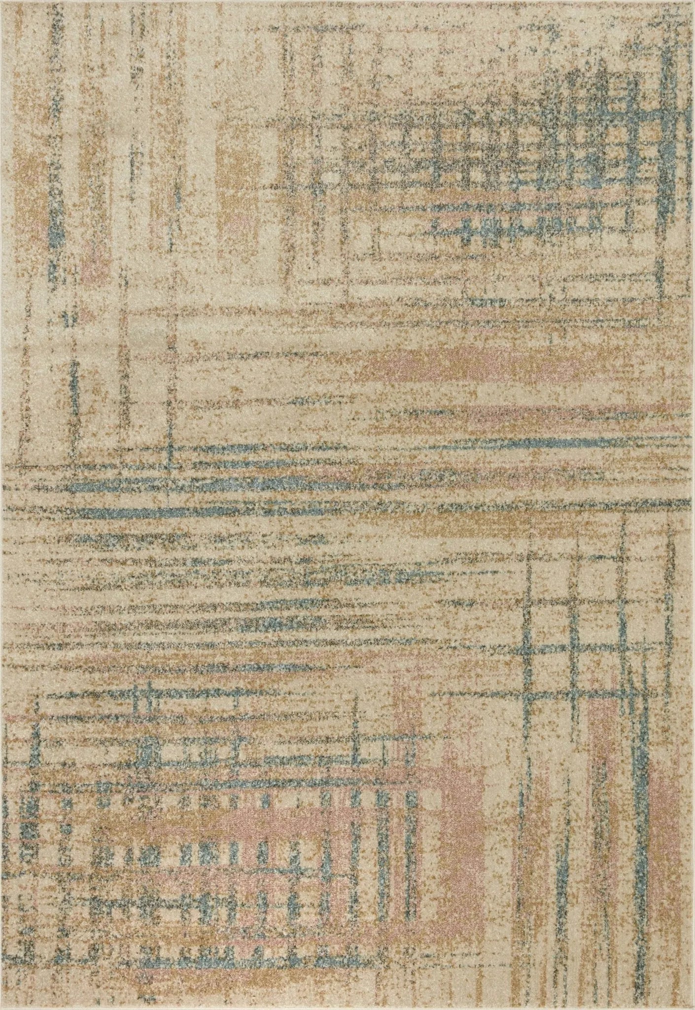 Bowery Bow-07 Beige/Multi Rug - Baconco