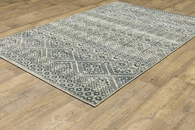 Branson BR02A Blue/Beige Rug - Baconco