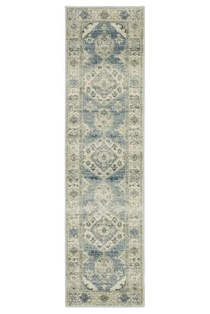 Branson BR03A Blue/Beige Rug - Baconco