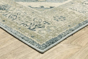 Branson BR03A Blue/Beige Rug - Baconco