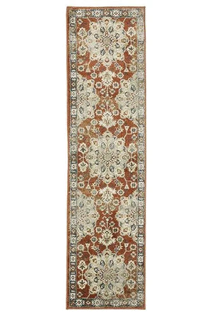 Branson BR04A Rust/Beige Rug - Baconco