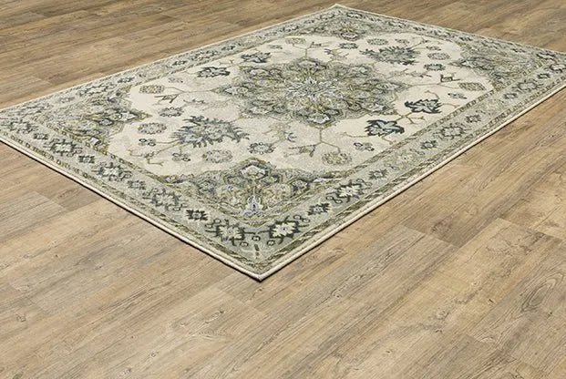 Branson BR04B Ivory/Blue Rug - Baconco