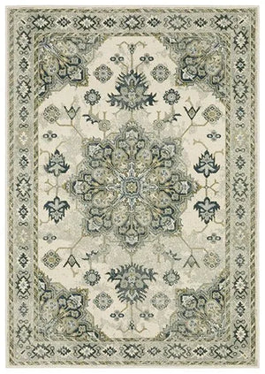 Branson BR04B Ivory/Blue Rug - Baconco