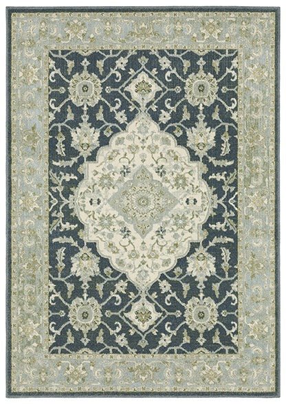 Branson BR05A Blue/Ivory Rug - Baconco