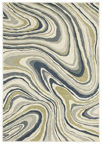 Branson BR07A Ivory/Blue Rug - Baconco