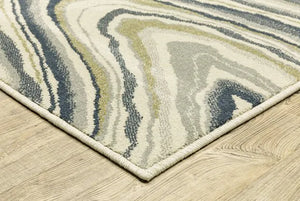 Branson BR07A Ivory/Blue Rug - Baconco