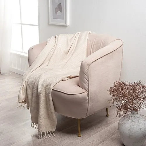 Breezy 80308BEI Beige Throw Blanket - Baconco