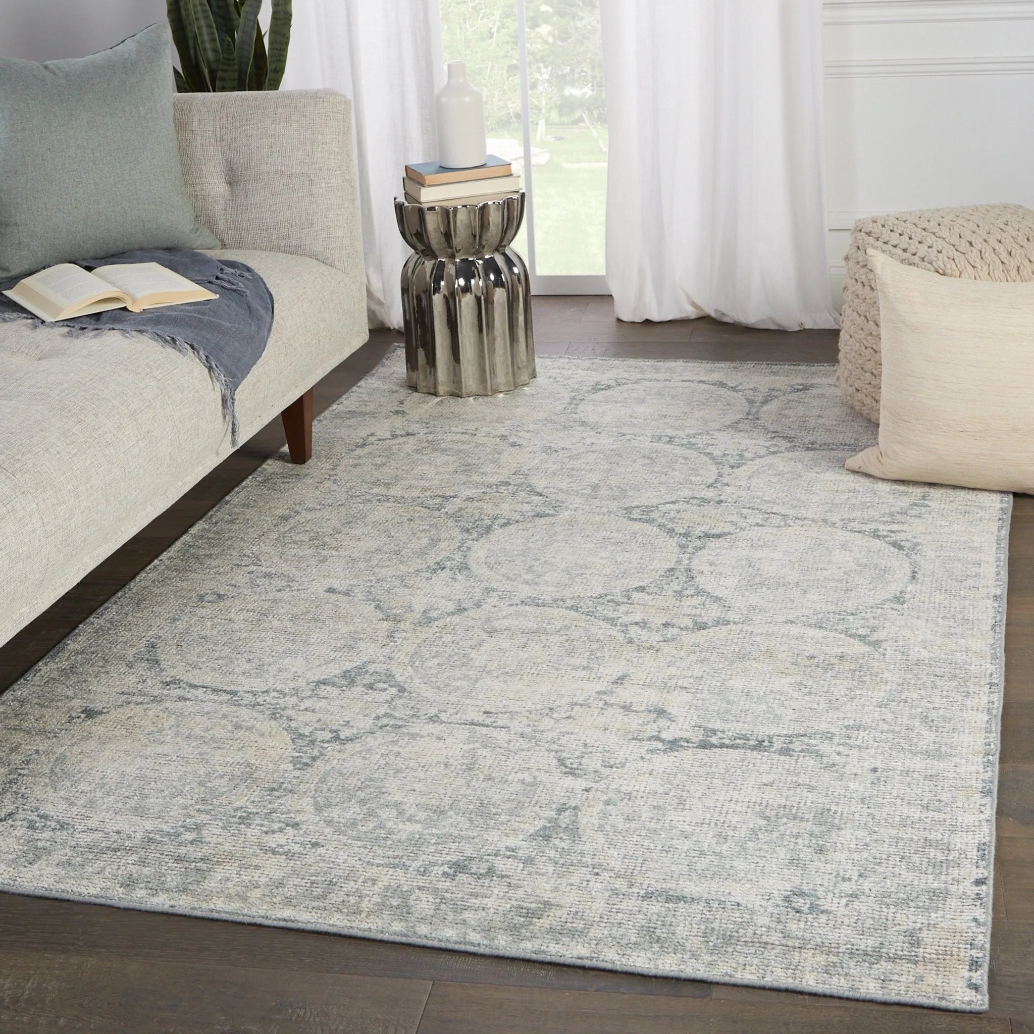 Brentwood By Barclay Butera Bbb04 Crescent Blue/Gray Rug - Baconco