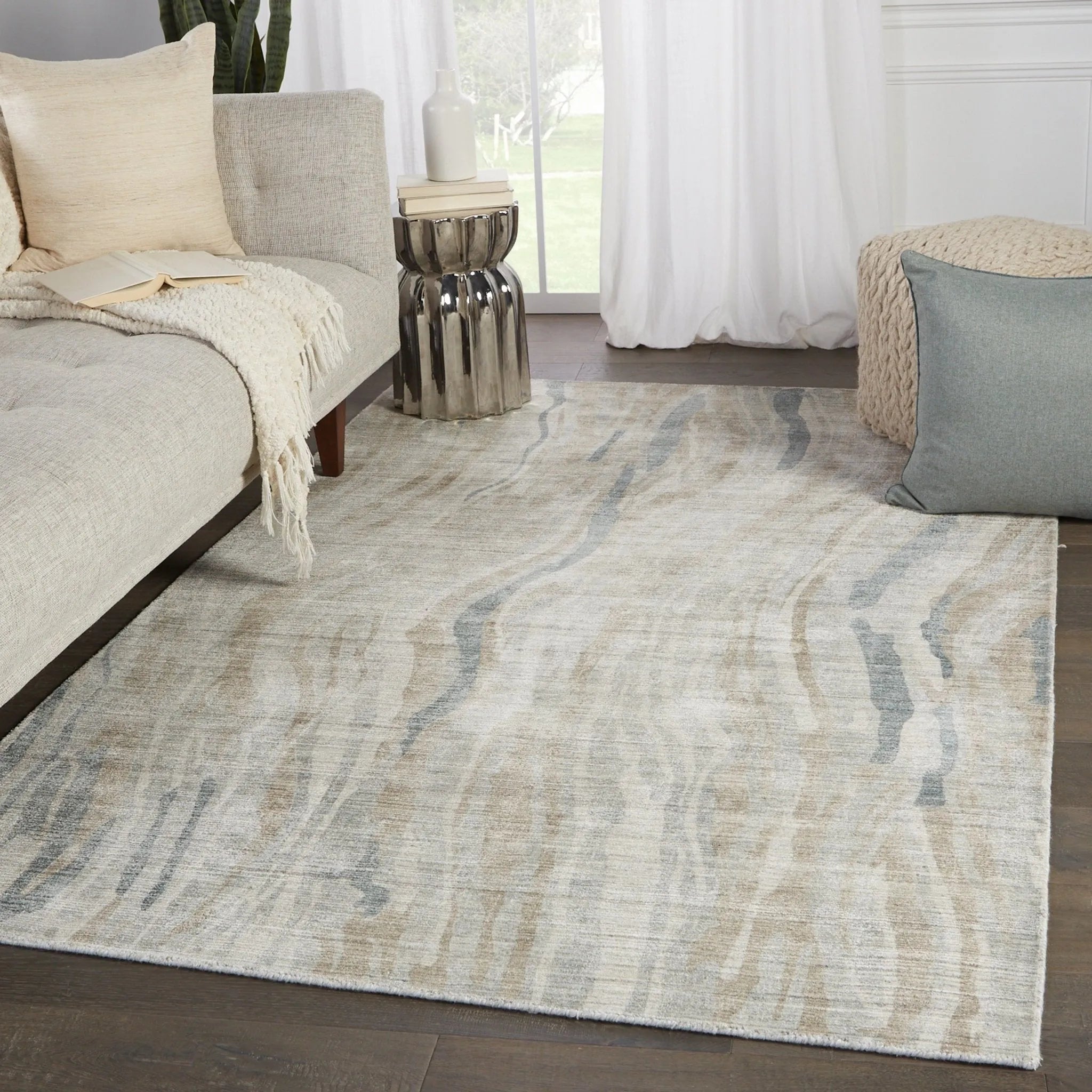 Brentwood By Barclay Butera Bbb05 Barrington Light Gray/Beige Rug - Baconco