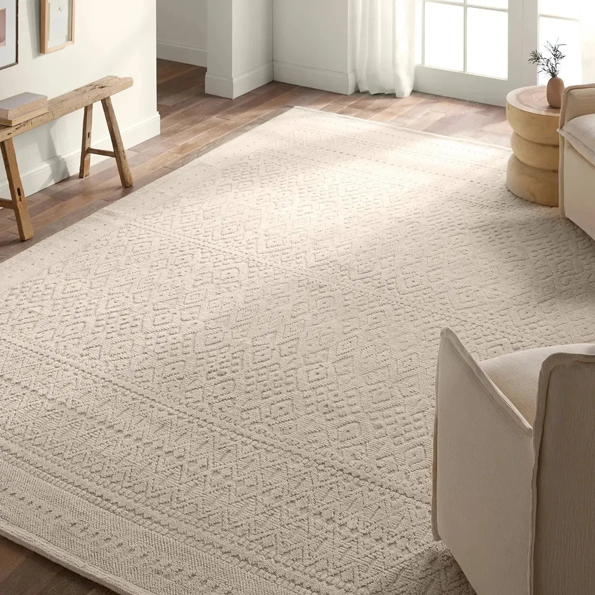 Brier BRR03 Cream Rug - Baconco