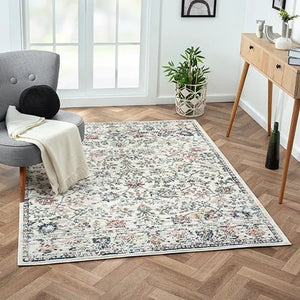 Bristol 82140CRU Cream/Blue Rug - Baconco