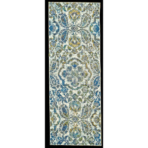 Brixton 3607F Ivory/Teal Rug - Baconco