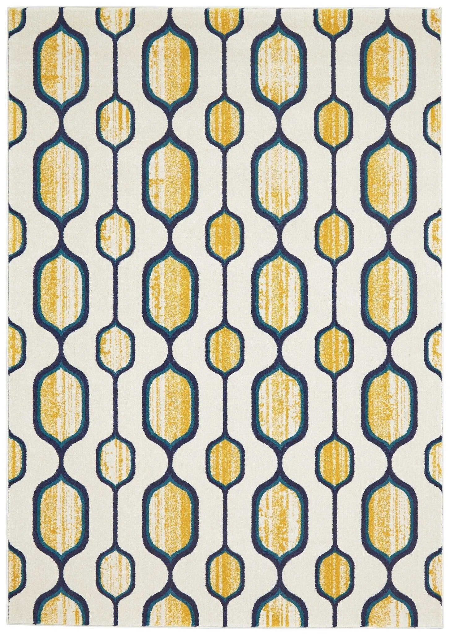 Brixton 6163597F Ivory/Yellow Rug - Baconco