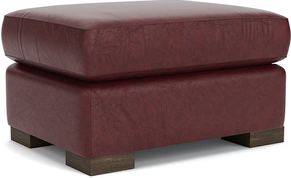 Bryant Custom Leather Ottoman - Baconco