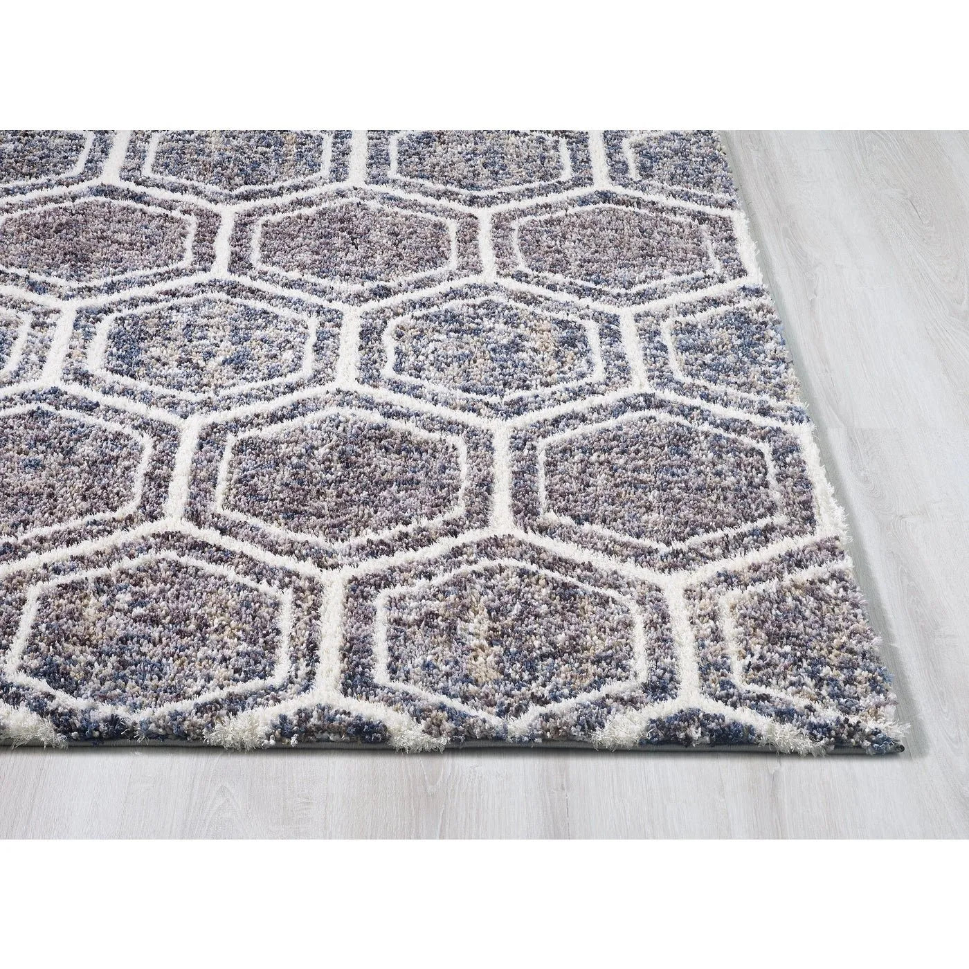 Bungalow-2303 Dimensions Grey/Teal Rug - Baconco