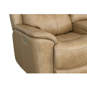 Cade Power Reclining Loveseat with Console and Power Headrests and Lumbar - Baconco