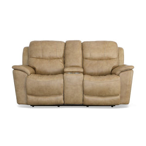 Cade Power Reclining Loveseat with Console and Power Headrests and Lumbar - Baconco