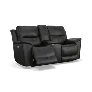 Cade Power Reclining Loveseat with Console and Power Headrests and Lumbar - Baconco