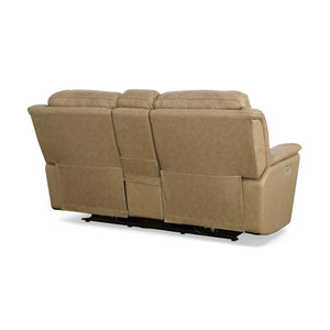 Cade Power Reclining Loveseat with Console and Power Headrests and Lumbar - Baconco