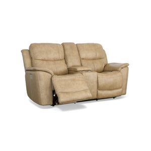 Cade Power Reclining Loveseat with Console and Power Headrests and Lumbar - Baconco