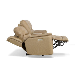 Cade Power Reclining Loveseat with Console and Power Headrests and Lumbar - Baconco