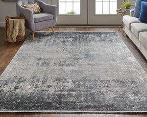 Cadiz 86639FWF Grey/Black Rug - Baconco