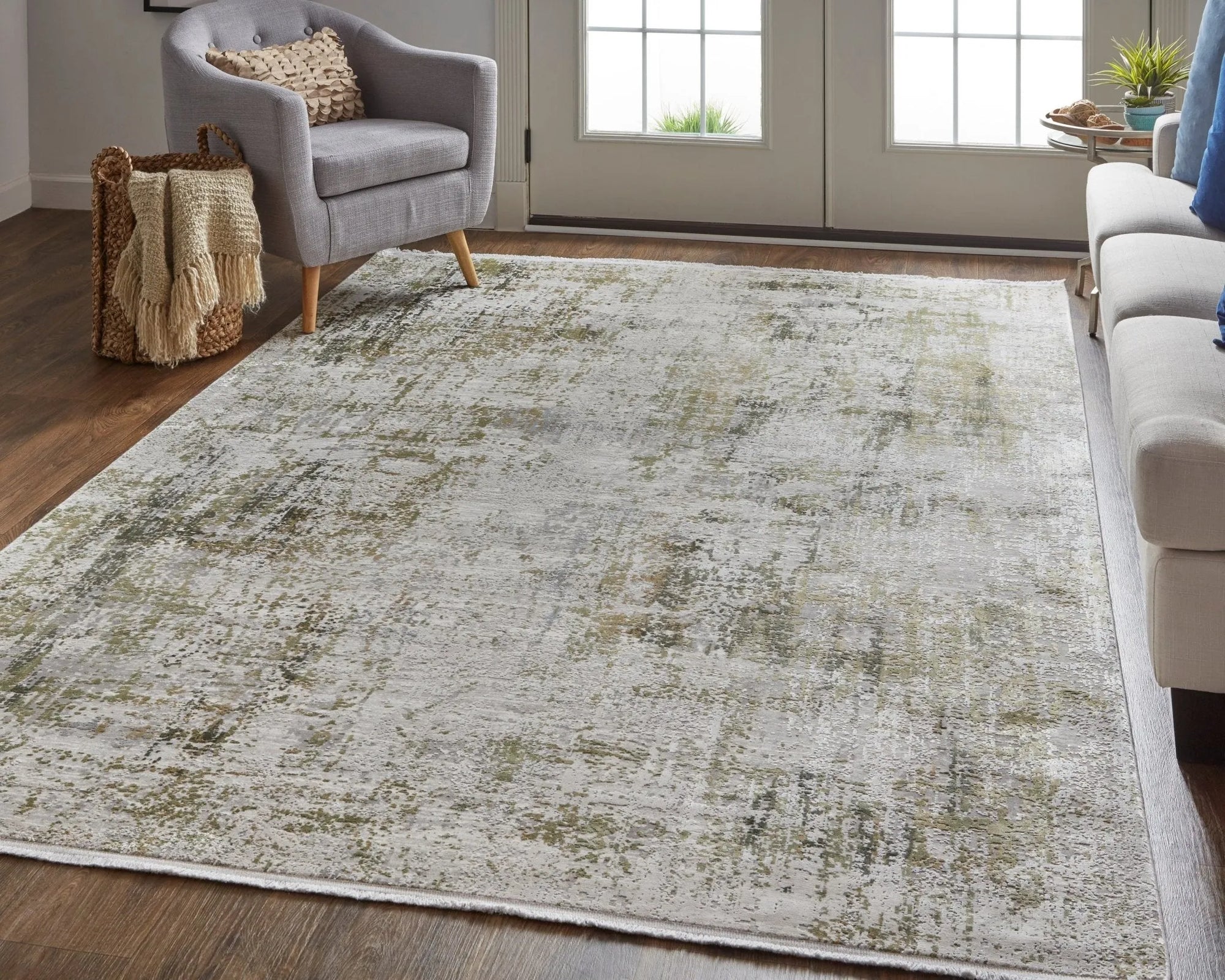 Cadiz 86639FXF Green/Grey Rug - Baconco