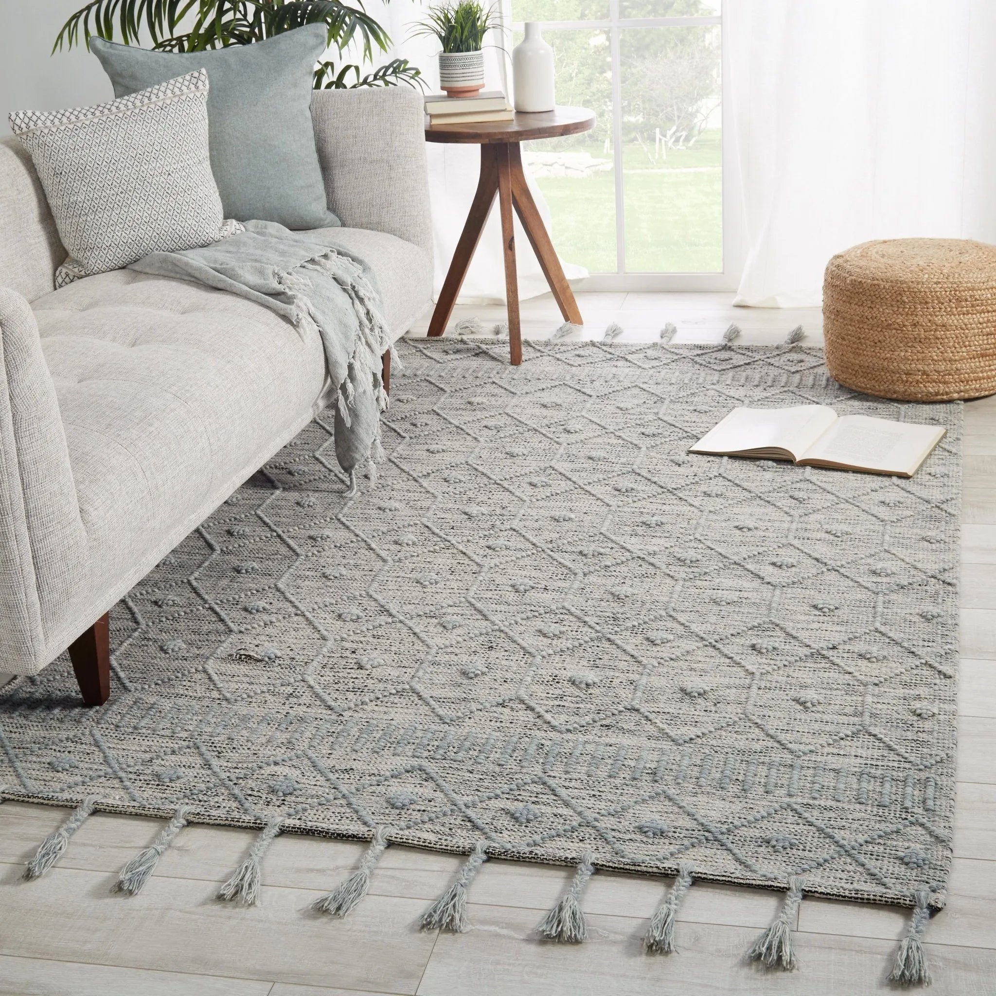 Calixta Cax01 Anza Light Blue/Cream Rug - Baconco