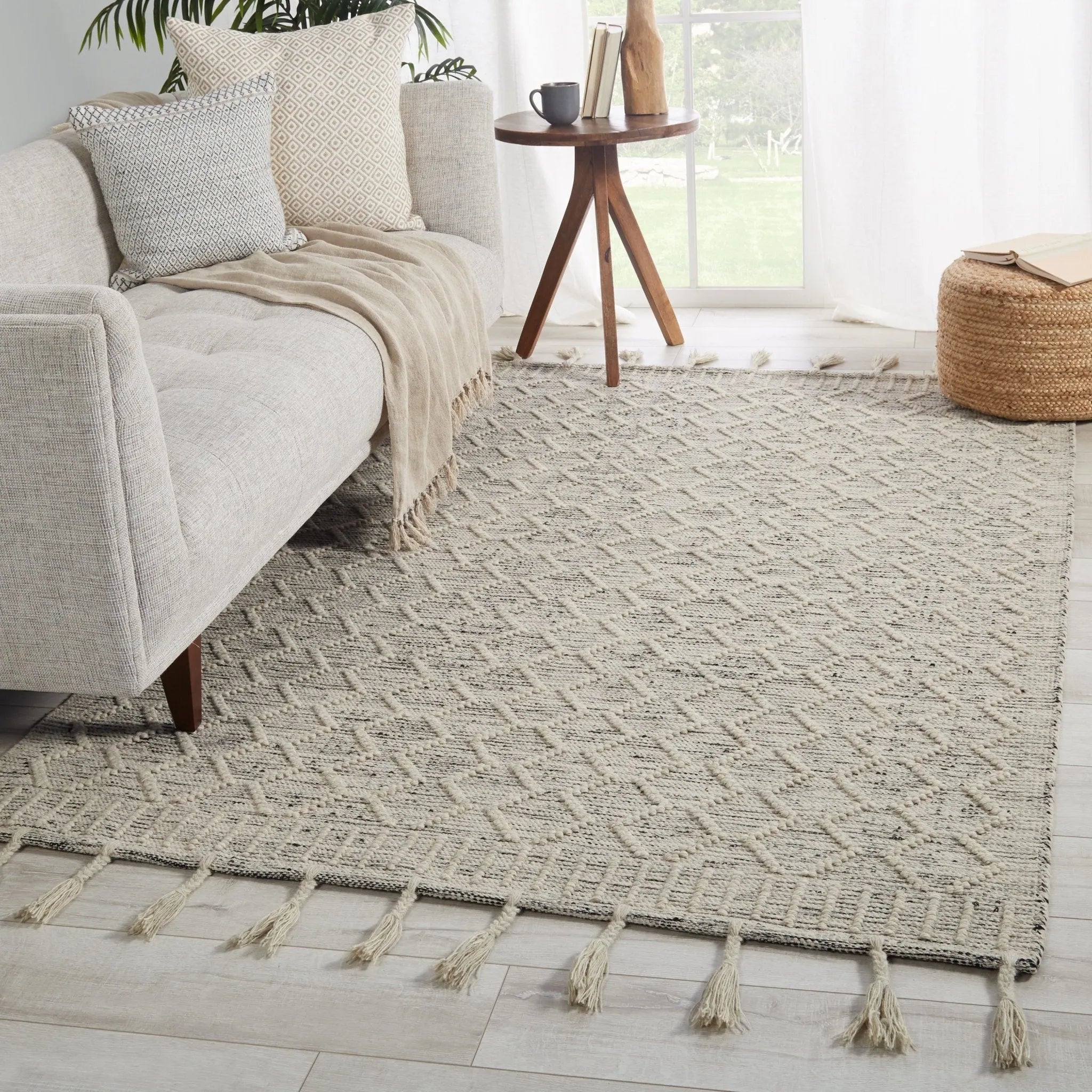 Calixta Cax04 Alemeda Cream/Black Rug - Baconco