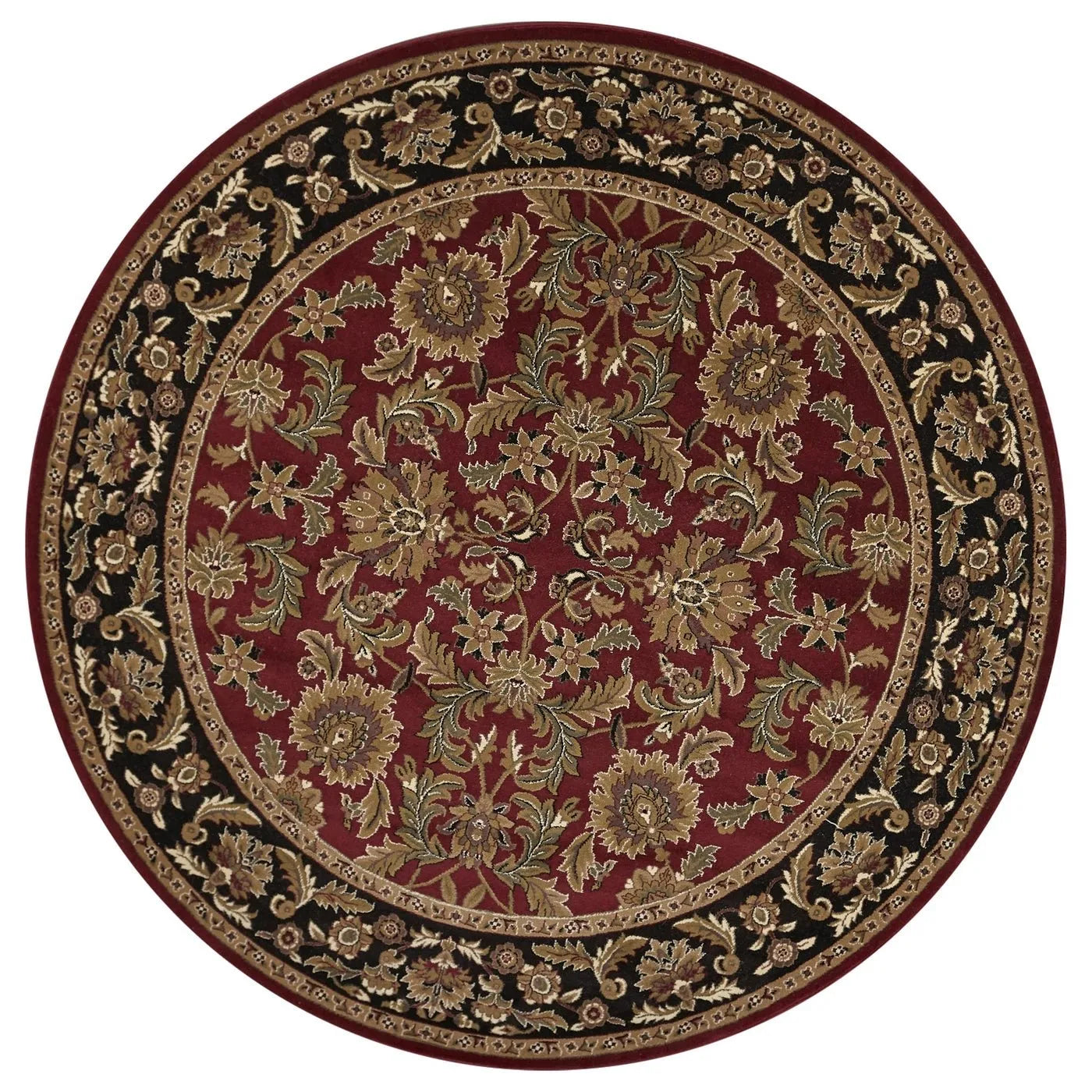 Cambridge 7301 Kashan Red/Black Rug - Baconco