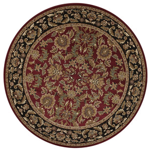 Cambridge-7301 Kashan Red/Black Rug - Baconco