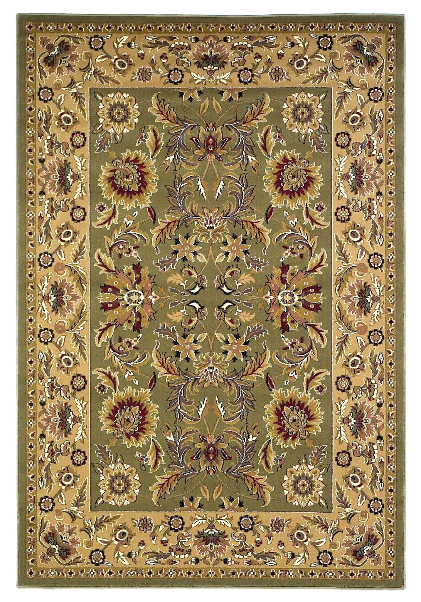 Cambridge 7304 Kashan Green/Taupe Rug - Baconco