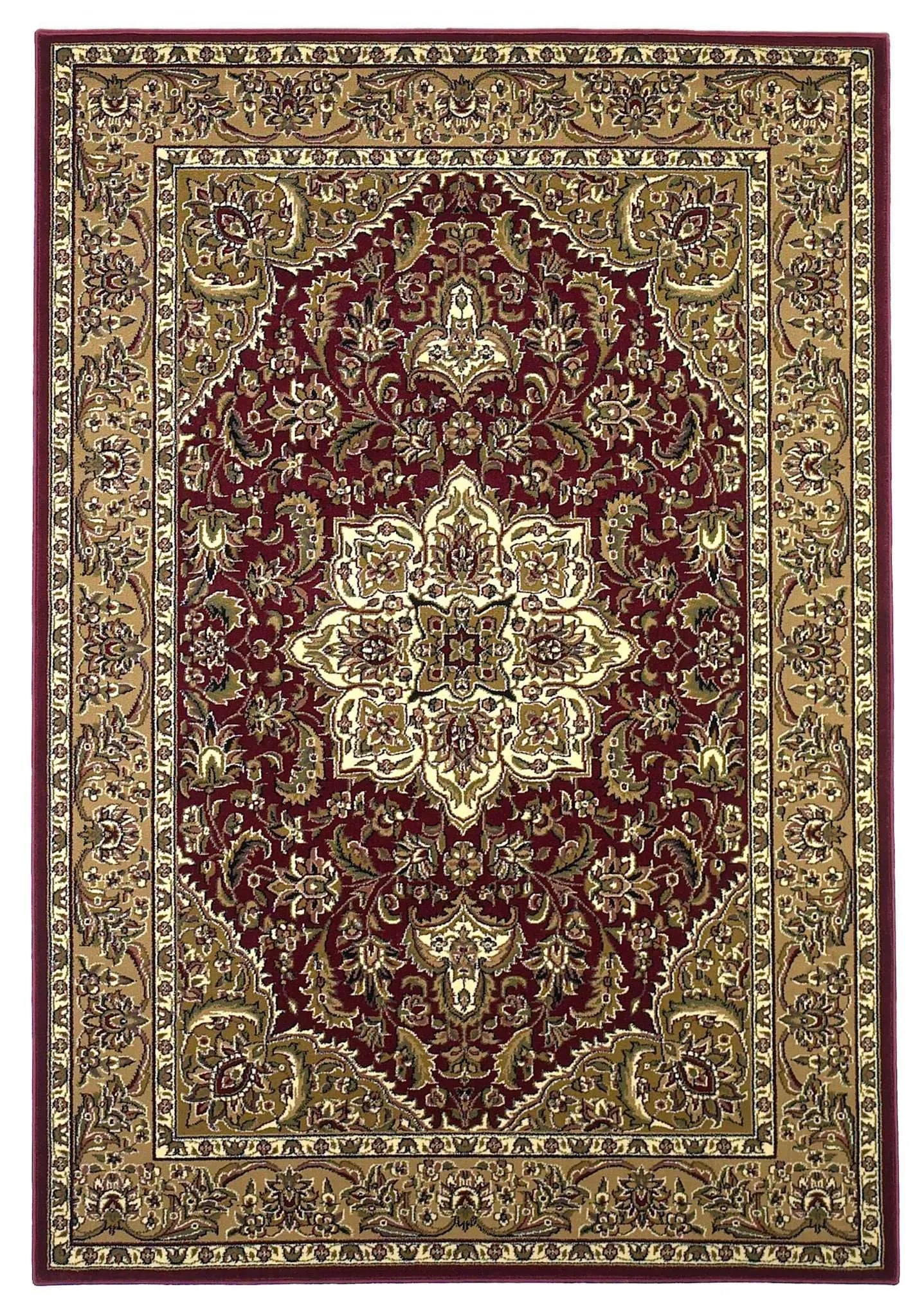 Cambridge 7326 Kashan Medallion Red/Beige Rug - Baconco