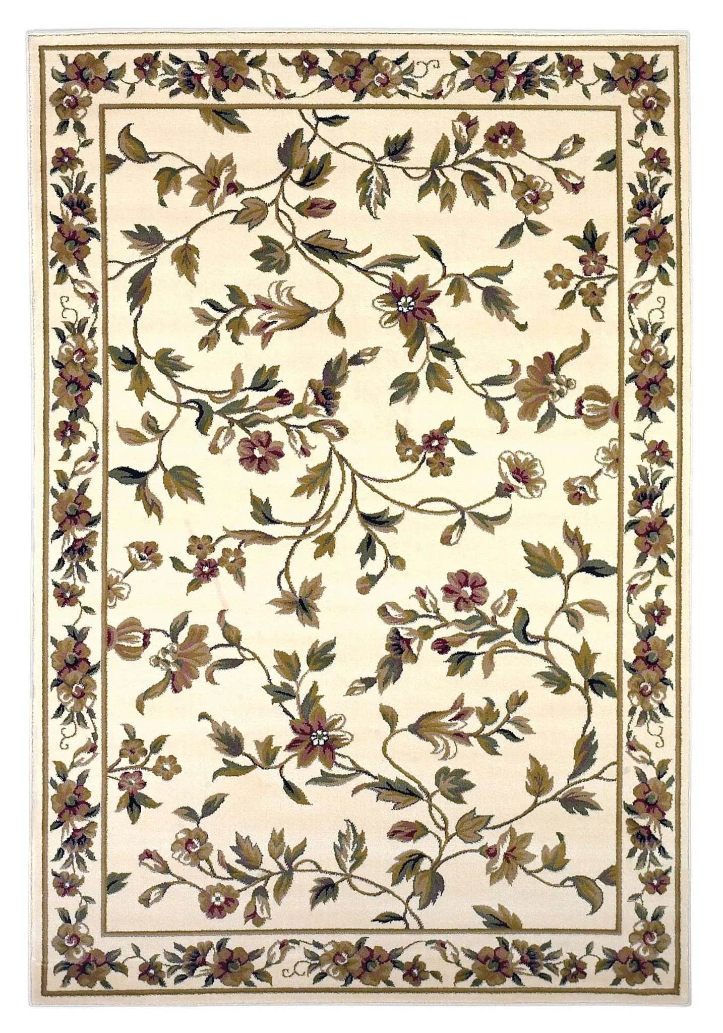 Cambridge 7331 Floral Vine Ivory Rug - Baconco