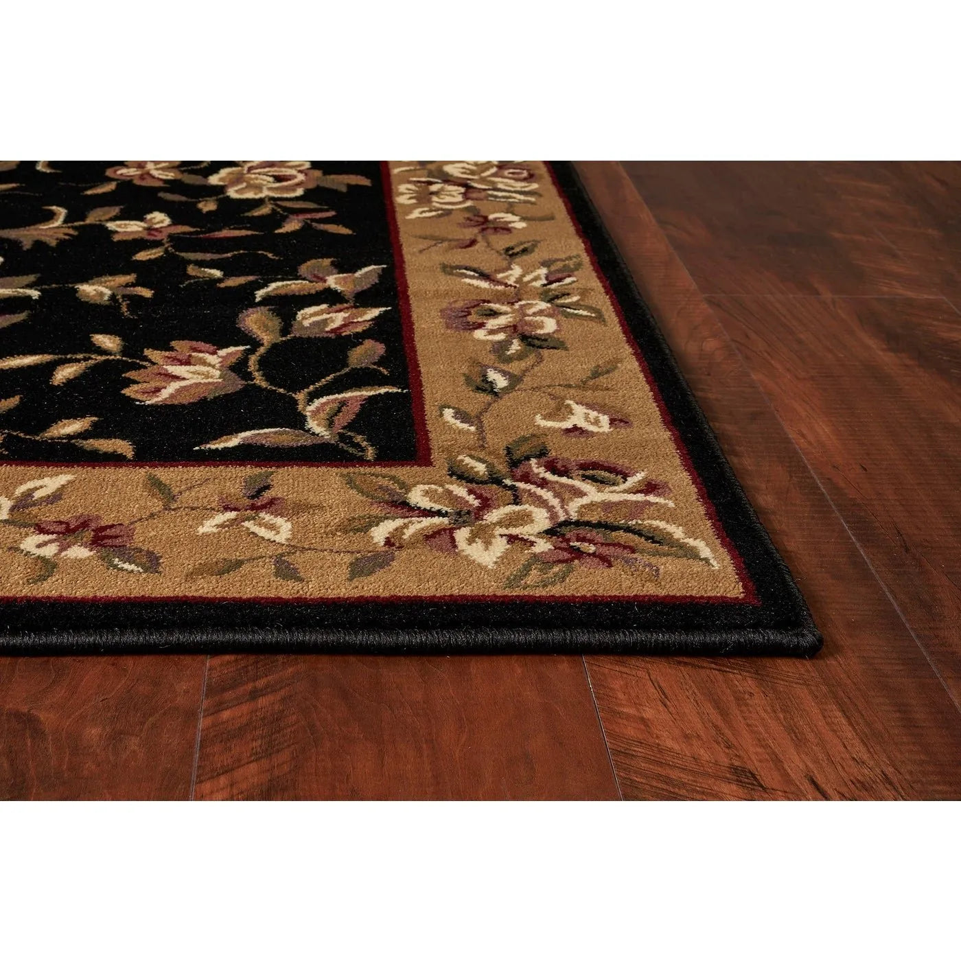 Cambridge 7336 Floral Delight Black/Beige Rug - Baconco