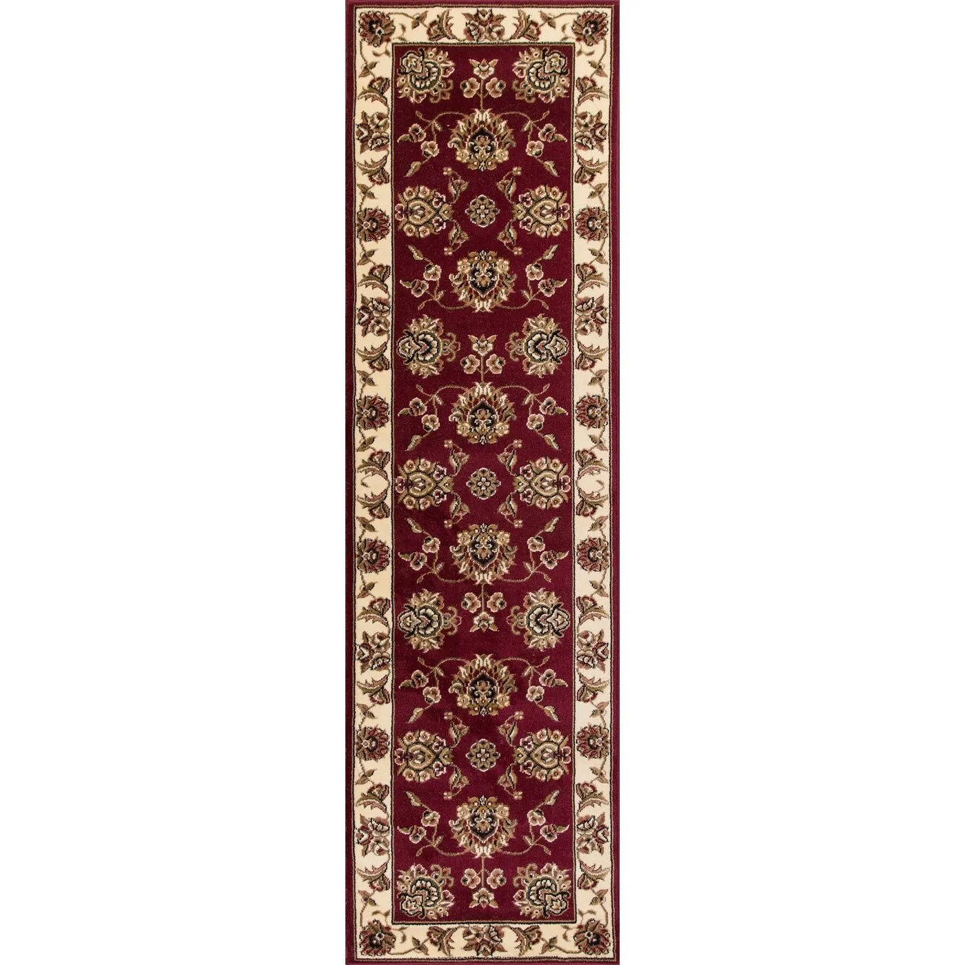 Cambridge 7340 Floral Mahal Red/Ivory Rug - Baconco