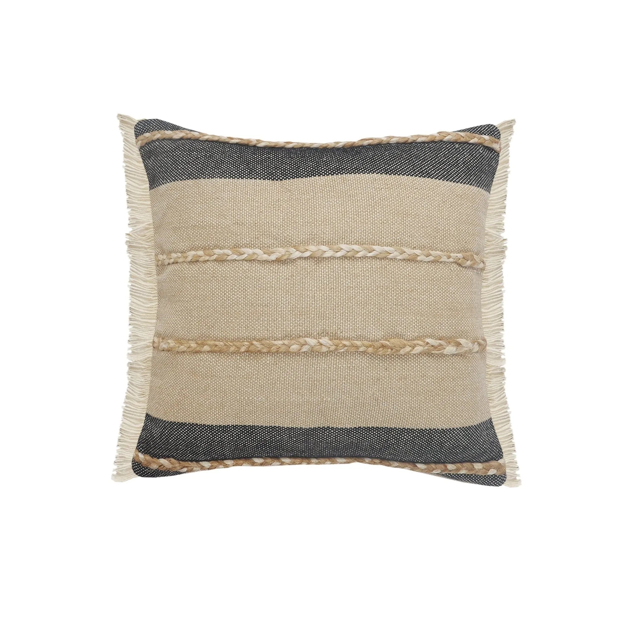 Cape Cod Lr07640 Black/Taupe Pillow - Baconco