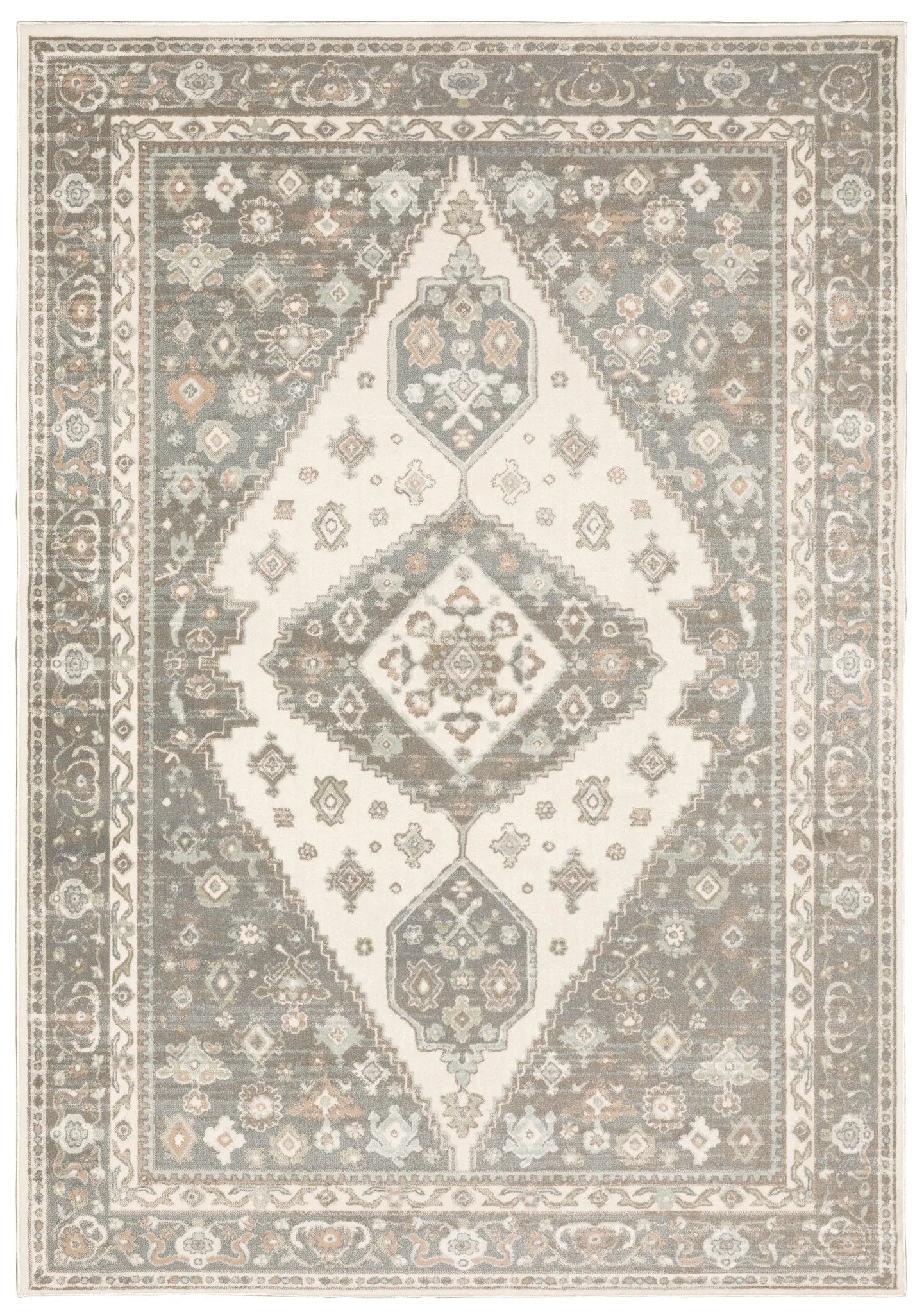 Capistrano 511E Ivory/Grey Rug - Baconco