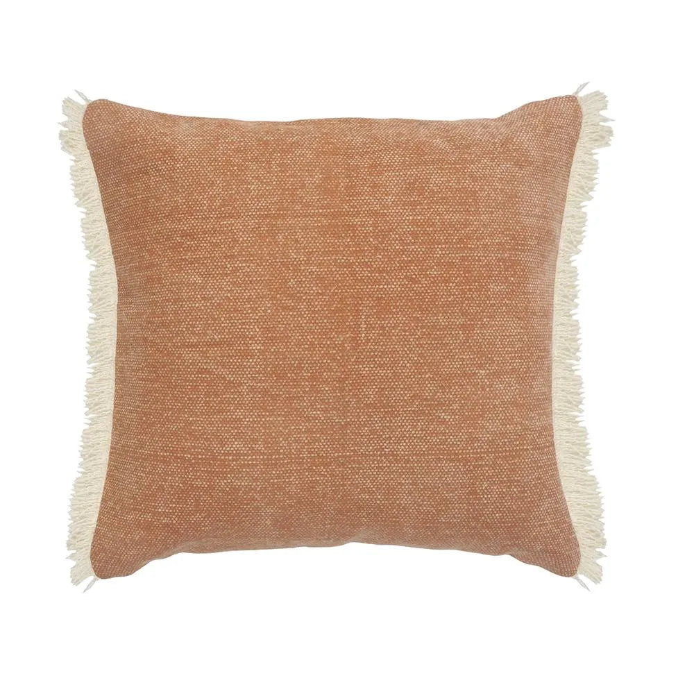 Caramel Coated Fringed  LR07527 Throw Pillow - Baconco