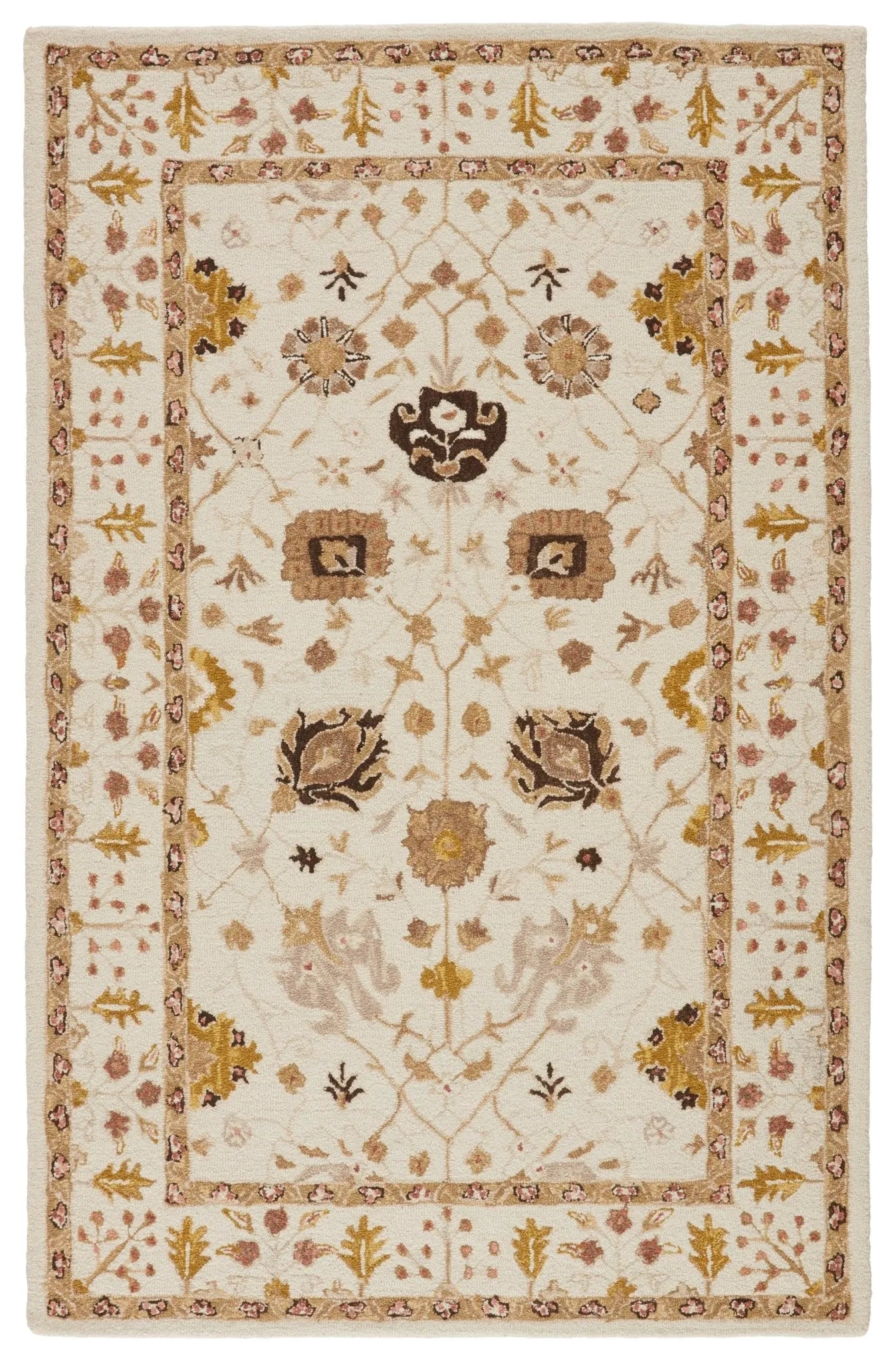 Cardamom Com01 Ahava Ivory/Gold Rug - Baconco