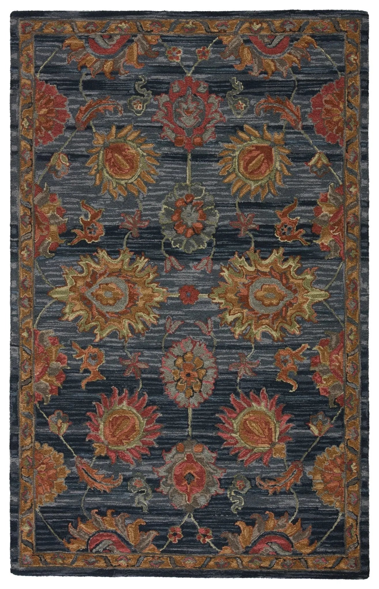 Cardamom Com10 Nela Dark Blue/Red Rug - Baconco