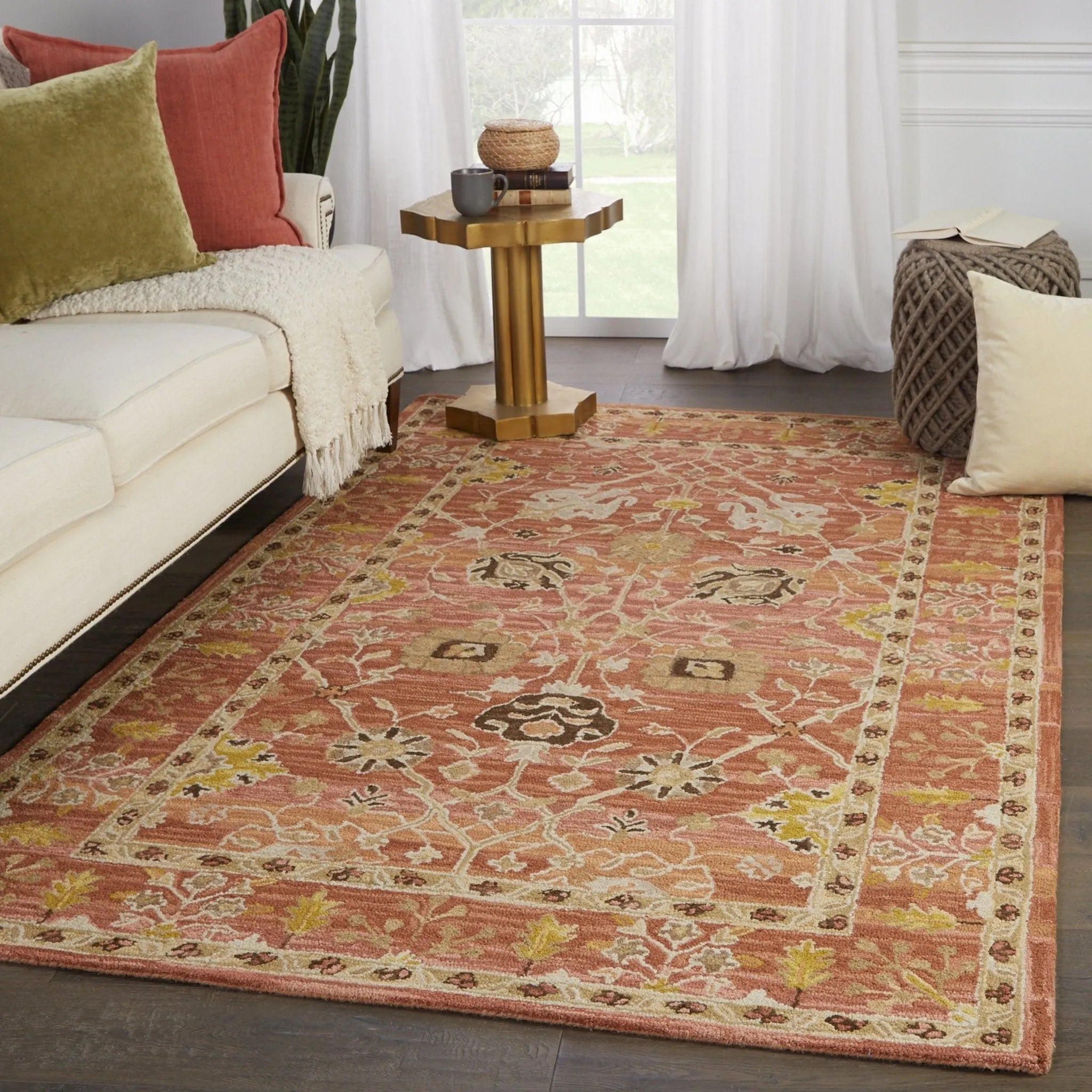 Cardamom Com12 Ahava Pink/Gold Rug - Baconco