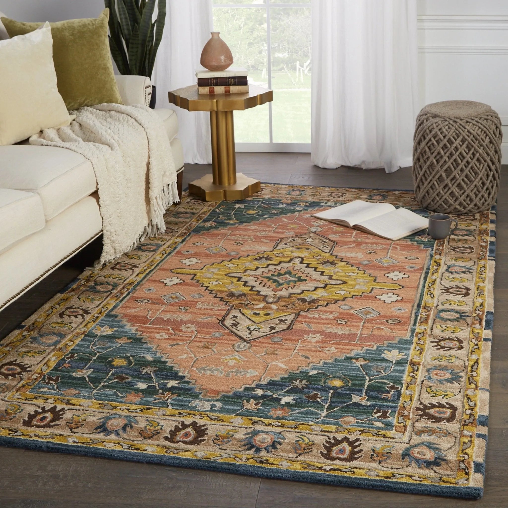 Cardamom Com13 Seraphina Pink/Yellow Rug - Baconco